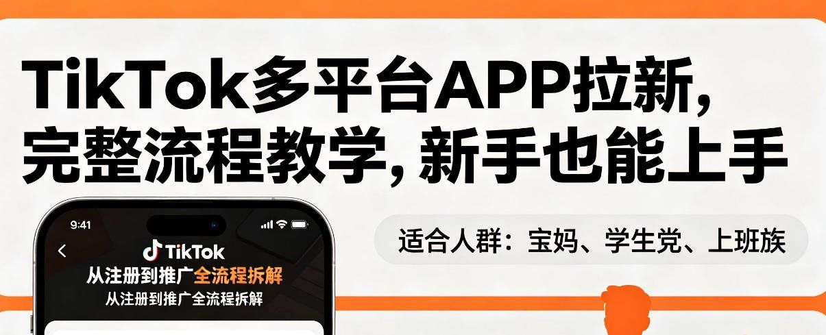 
          TikTok多平台APP拉新，完整流程教学，新手也能上手，轻松出海搞美金 - Featured image
        