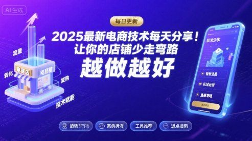 
          2026最新电商技术每天分享，让你的店铺少走弯路，越做越好(更新26年04月) - Featured image
        