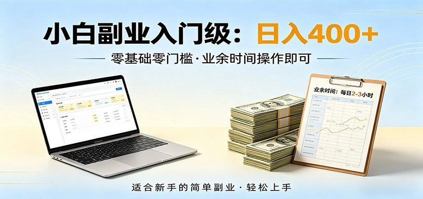 
          电脑自动挂机，佛系副业变现，操作门槛极低，无需经验、不用坐班，日收益400+ - Featured image
        
