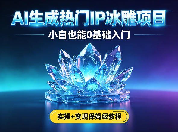 
          AI生成热门ip冰雕项目，小白也能0基础入门，实操+变现保姆级教程 - Featured image
        