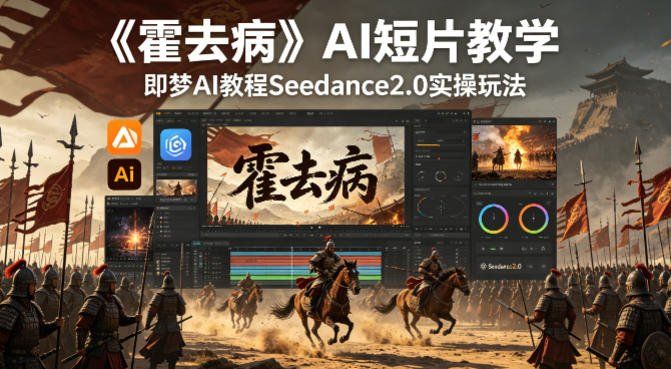 
          《霍去病》AI短片教学，即梦AI教程Seedance2.0实操玩法 - Featured image
        