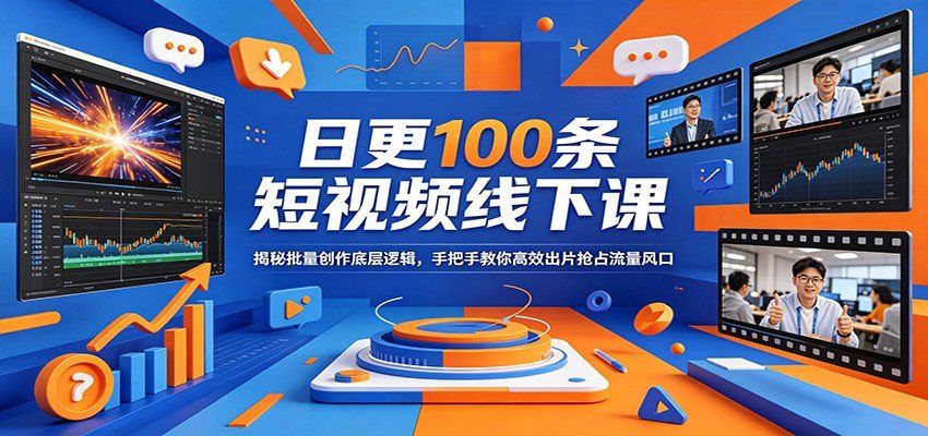 
          日更100条短视频线下课：揭秘批量创作底层逻辑，手把手教你高效出片抢占流量风口 - Featured image
        
