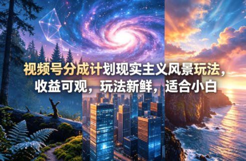 
          视频号分成计划现实主义风景玩法，收益可观，玩法新鲜，适合小白 - Featured image
        