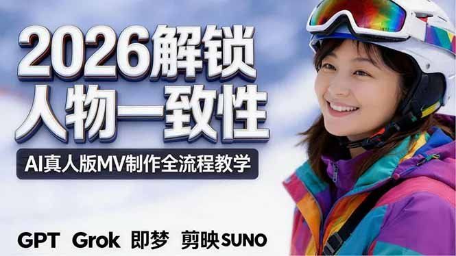
          2026独创解锁人物一致性：AI真人版MV制作，不讲空话，不拼概念，全流程实操 - Featured image
        