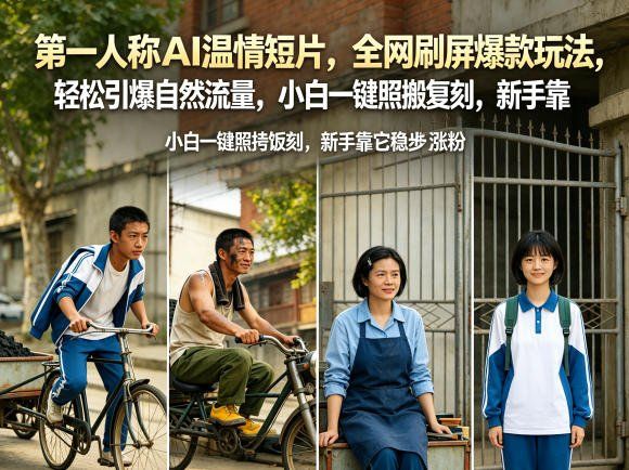 
          第一人称AI温情短片，全网刷屏爆款玩法，轻松引爆自然流量，小白一键照搬复刻，新手靠它稳步涨粉 - Featured image
        
