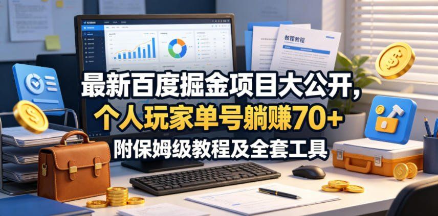 
          最新百度掘金项目大公开，个人玩家单号躺賺70+，附保姆级教程及全套工具【揭秘】 - Featured image
        