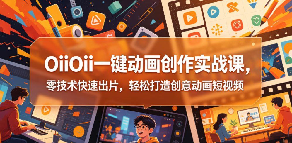 
          OiiOii一键动画创作实战课，零技术快速出片，轻松打造创意动画短视频 - Featured image
        