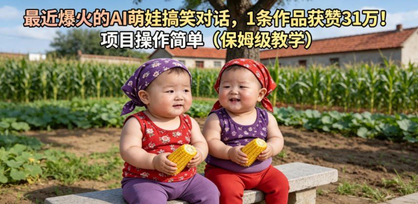 
          最近爆火的AI萌娃搞笑对话，1条作品获赞31W，项目操作简单(保姆级教学) - Featured image
        