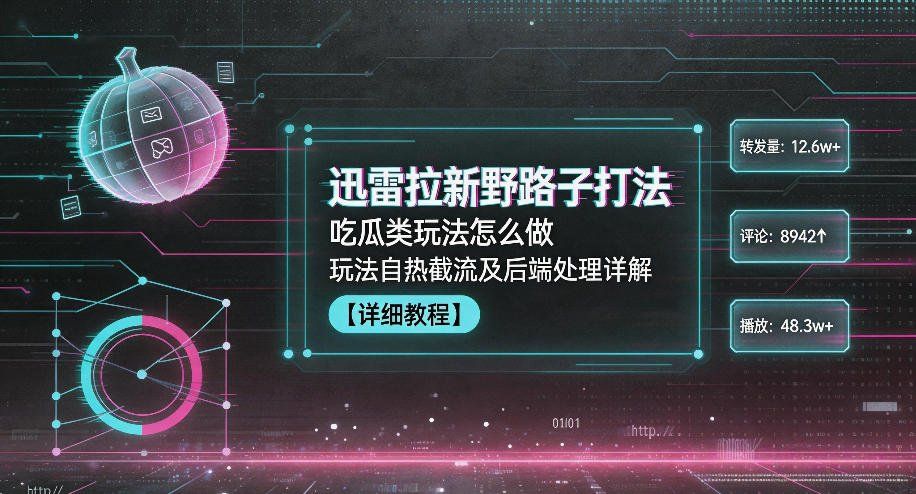 
          迅雷拉新野路子打法，吃瓜类玩法怎么做，玩法自热截流及后端处理详解 - Featured image
        