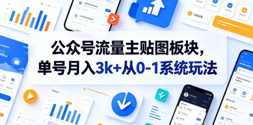 
          公众号流量主贴图板块，单号月入3k+从0-1系统玩法 - Featured image
        