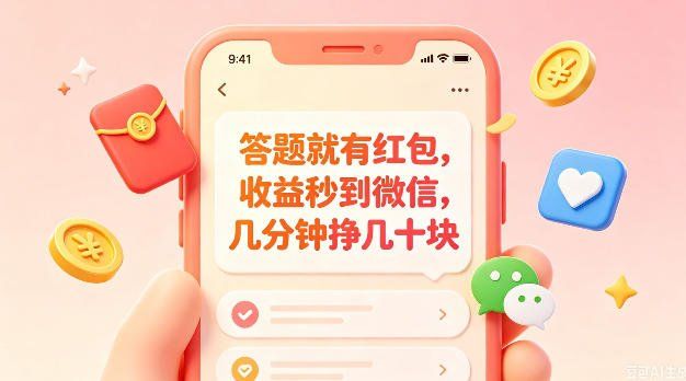 
          答题就有红包，收益秒到微信，几分钟挣几十块，学生党上班族宝妈都可以玩【揭秘】 - Featured image
        