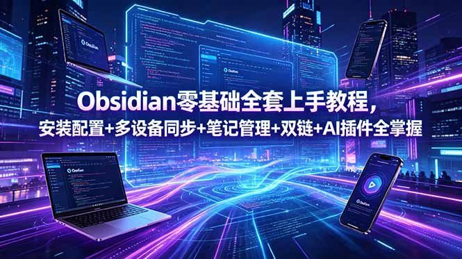 
          Obsidian零基础全套上手教程，安装配置+多设备同步+笔记管理+双链+AI插件全掌握 - Featured image
        