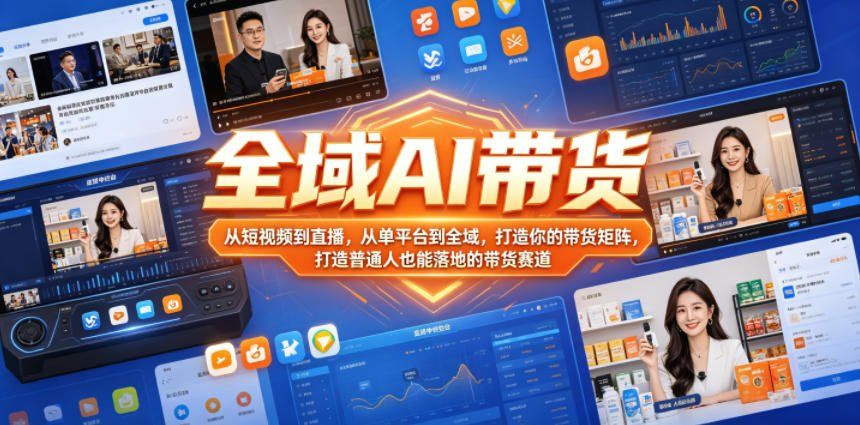 
          全域AI带货，从短视频到直播，从单平台到全域，打造你的带货矩阵，打造普通人也能落地的带货赛道(0610更新) - Featured image
        