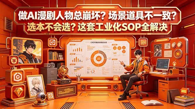 
          做AI漫剧人物总崩坏？场景道具不一致？选本不会选？这套工业化SOP全解决 (更新 - Featured image
        