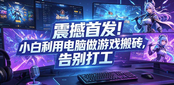
          震撼首发！小白利用电脑做游戏搬砖，告别打工【揭秘】 - Featured image
        