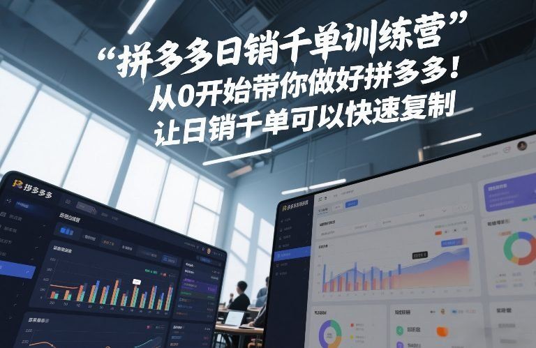 
          拼多多日销千单训练营，从0开始带你做好拼多多，让日销千单可以快速复制(更新26年6月) - Featured image
        