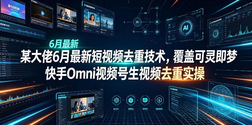 
          某大佬6月最新短视频去重技术，覆盖可灵即梦快手Omni视频号生视频去重实操 - Featured image
        
