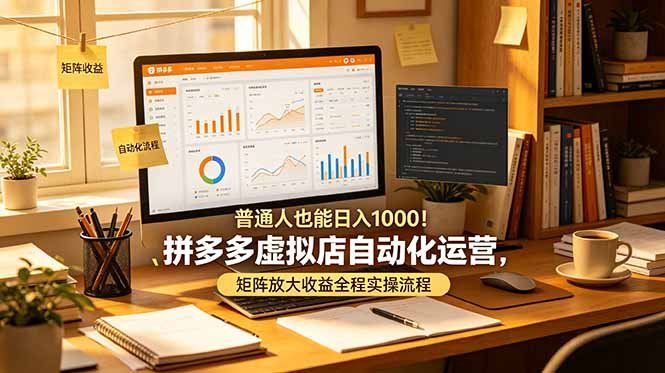 
          普通人也能日入 1000！拼多多虚拟店自动化运营，矩阵放大收益全程实操流程 - Featured image
        