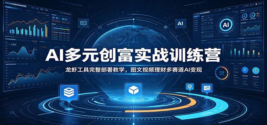 
          AI多元创富实战训练营：龙虾工具完整部署教学，图文视频理财多赛道AI变现 - Featured image
        