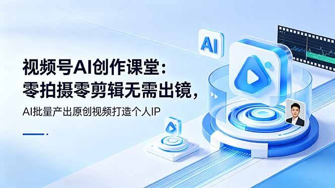 
          视频号AI创作课堂：零拍摄零剪辑无需出镜，AI批量产出原创视频打造个人IP - Featured image
        