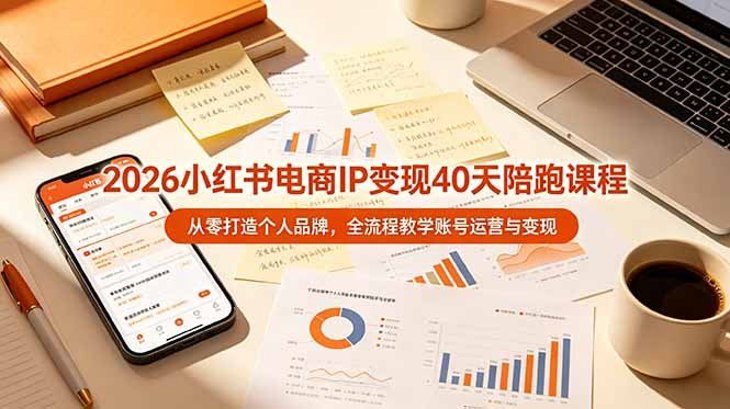 
          2026小红书电商IP变现40天陪跑课程-11期，从零打造个人品牌，全流程教学账号运营与变现 - Featured image
        
